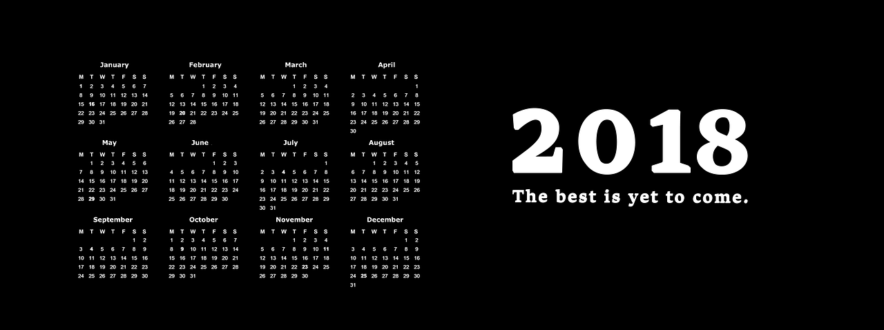 digital marketing 2018 calendar